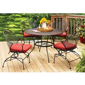 Better Homes Gardens Piper Ridge 5 Piece Outdoor High Dining Set Walmart Com Walmart Com