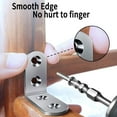 LongYTong 8 Pcs Corner Shelf Stainless Steel Corner Code Angle Support