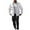 White, variant on Men's 2 Piece Outfit Sets Casual Long Sleeve Button Down Jacket and Cargo Pants Sets Fashion Loose Fit Streetwear with Pockets
