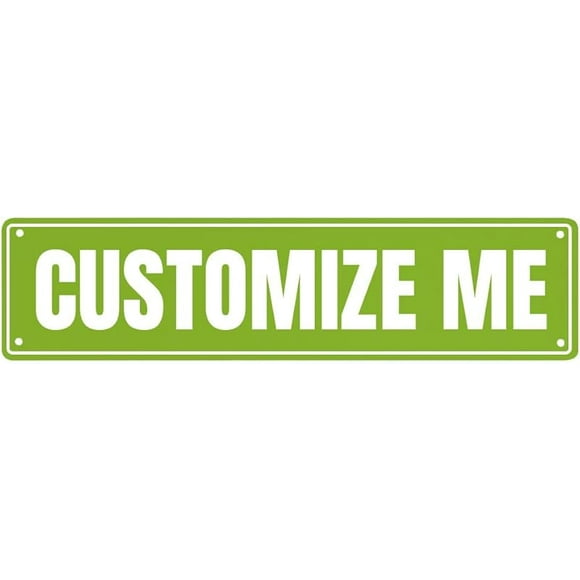 Personalized Custom Metal Signs, Customize Your Own Street Signs Road Signs, Waterproof Signs with Photo Picture Text Logo for Home, Garden, Office Buildings, 16"x4"
