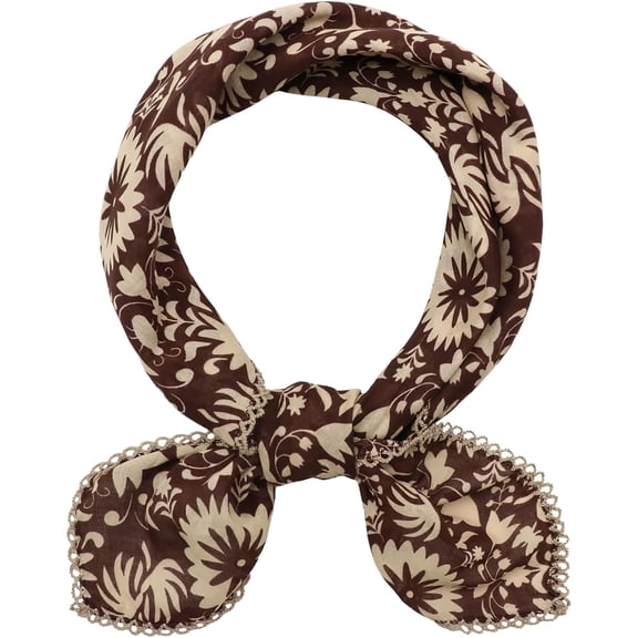 TELOLY Bandanas for Women Large Cotton,27 X 27 Inch Hair Neck Scarf,Headband Square Scarf Brown Bandana Headband