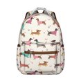 thumbnail image 1 of Dogs and Hearts Pattern Backpack with Cute Puppy Illustrations, Suitable for Student and Dog Lovers, Spacious and Comfortable, 1 of 6