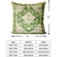 thumbnail image 3 of Green Boho Throw Pillow Covers 18x18 inch Set of 2 Monaco Rug Persian Carpet Double Sided Pattern Cotton Soft Pillow Case Cushion Cover Pillowcase for Couch Sofa Bed Decorative, 3 of 6