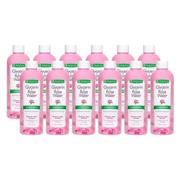 Tónico e hidratante facial Rosewater De La Cruz 236 ml x12