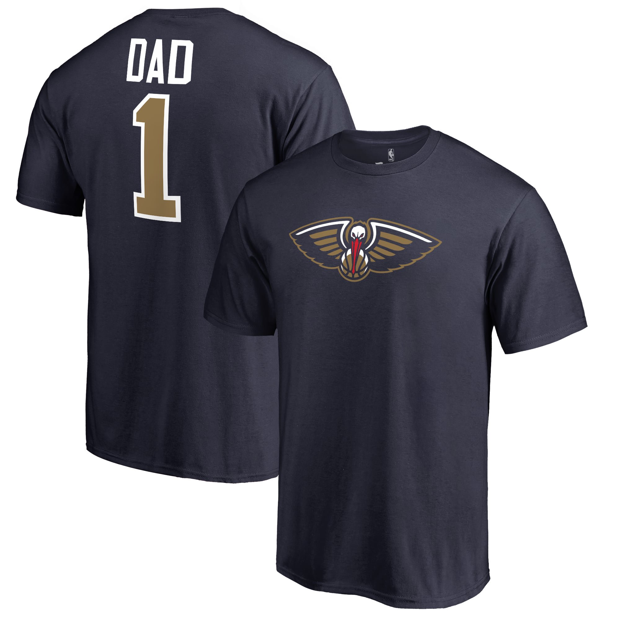 Men's Navy New Orleans Pelicans #1 Dad T-Shirt