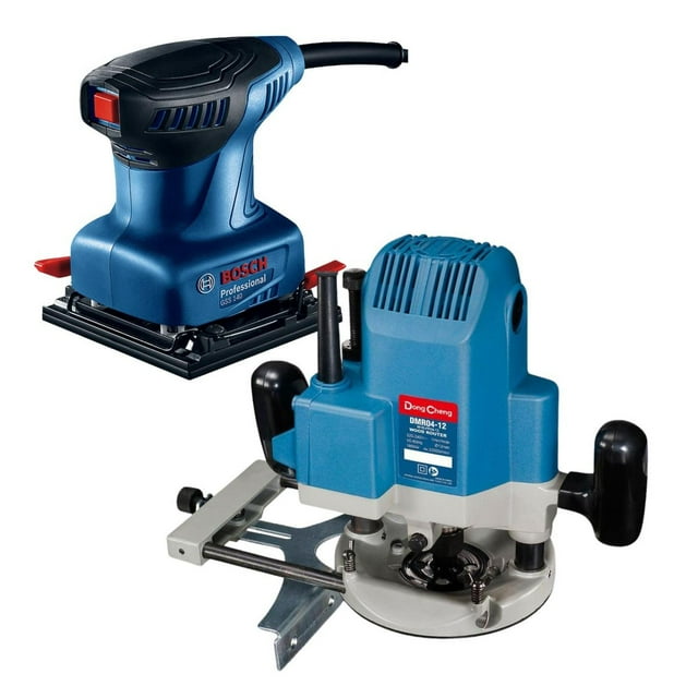 Router Madera Dc 1850w 1/2 Pulg. + Lijadora Orbital Bosch