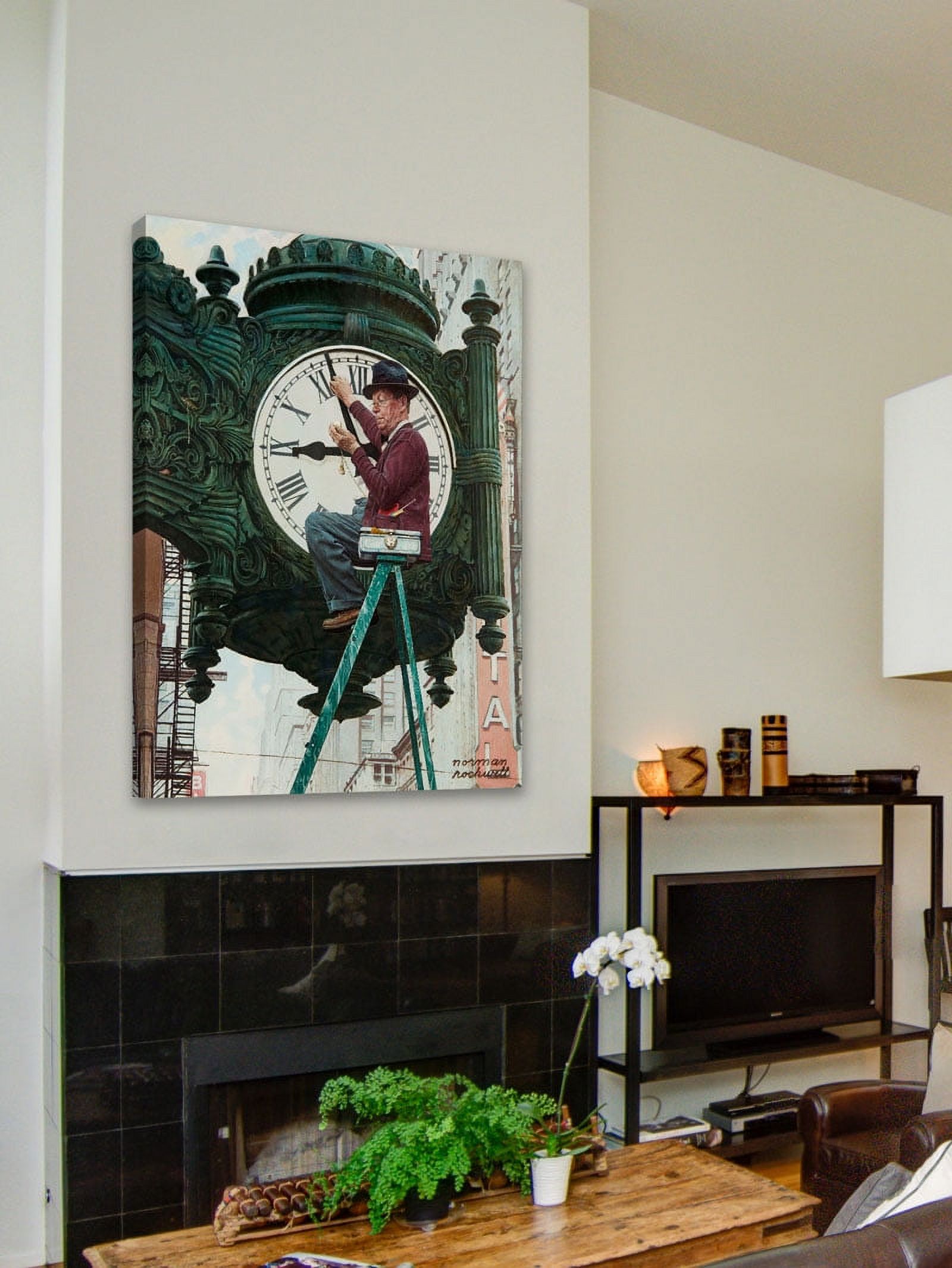 Marmont Hill "Clock Repairman" by Norman Rockwell Painting Print on Canvas