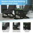 thumbnail image 4 of Merrick Lane 5 Piece Patio Furniture Set Includes Black All-Weather UV Treated Adirondack Rocking Chairs and Side Table, 4 of 12