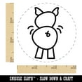 thumbnail image 2 of Pig Butt Doodle Self-Inking Rubber Stamp Ink Stamper - Orange Ink - Small 3/4 Inch, 2 of 7
