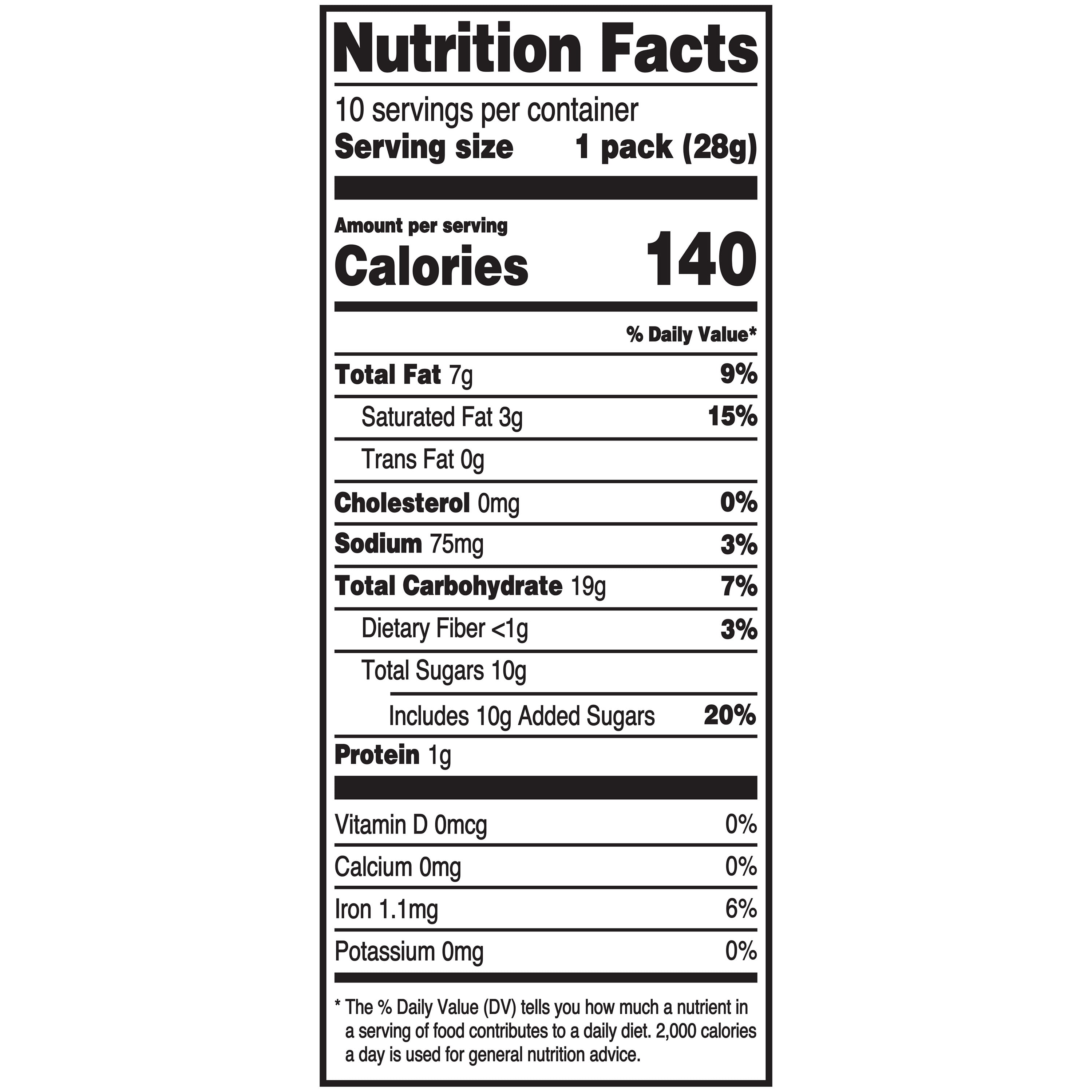 Great Value Mini Chipper Cookies, 1 oz, 10 Snack Packs