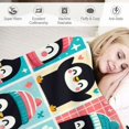 thumbnail image 3 of QZHH Funny Penguin Blanket Soft Warm Cute Kawaii Penguin Plush Throw Blanket Cozy Lightweight Flannel Fuzzy Animal Bedding Stuff Decor Blanket Gifts for Lover Teens Women, 3 of 6