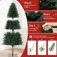 thumbnail image 6 of Litake Pencil Christmas Tree 7.5 ft Pre-lit Alpine Slim Holiday Decoration, Lighted Skinny Décor LED Lights, Metal Stand, 7.5 ft Xmas Tree for Room, Bedroom, Apartment, Outdoor, Office, 7.5 Foot, 6 of 8
