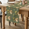 thumbnail image 2 of Easter Bunny Table Runner 90 Inches Long for Kitchen Dining, Spring Yellow Flowers Country Plants Green Dresser Scarf Farmhouse, Dining Table Decorations for Wedding/Parties, 13 x 90 In, 2 of 8
