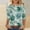 A689 Multicolor, variant on Tunic Blouse for Women Crewneck 3/4 Sleeve Boho Casual Loose Fit Tropical Leaf Scroll Print Soft Breathable Lightweight Fashion Pullover Summer Fall Tops