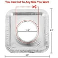 thumbnail image 2 of 100 Pcs Packed Disposable Gas Burner Liner Square, Aluminum Foil Square Stove Burner Cover, 8.5" Stove Burner Bib Pad, Gas Stovetop Protector, 2 of 6
