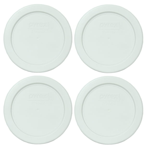 Pyrex 7202PC White Plastic Replacement Storage Lid Cover (4Pack