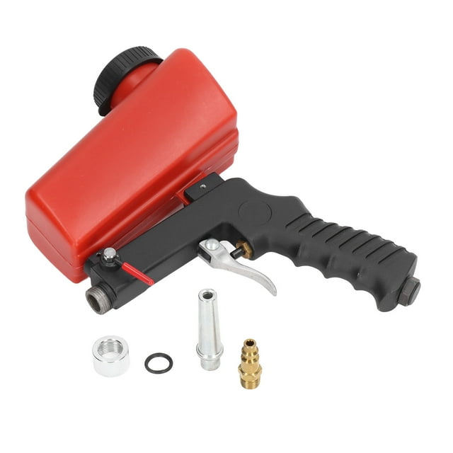Kit de Pistola de de Alimentació de Gravedad, Gun de pulverizació de material de reemplazable con Punta de Boquilla para Esquinas Muertas de Metal para Pulir
