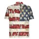thumbnail image 4 of Blusa y camisa de manga corta con cuello vuelto Camisa casual para hombre Camisa de bolos vintage de manga corta Camisas de verano Camisa abotonada Blusa para hombre Poliéster, 4 of 5