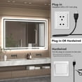 thumbnail image 4 of PAIHOME 24*40 inches Vanity Mirror, 3 Color LED Lighted Anti-Fog rectangle Bathroom Mirror with Tempered Glass, 4 of 5