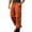 #0100-Orange, variant on Men's Sun Protection Cargo Pants Solid Color Ice Cool Quick Dry Multi Pockets Elastic Waist Outdoor Sports Work Long Trousers