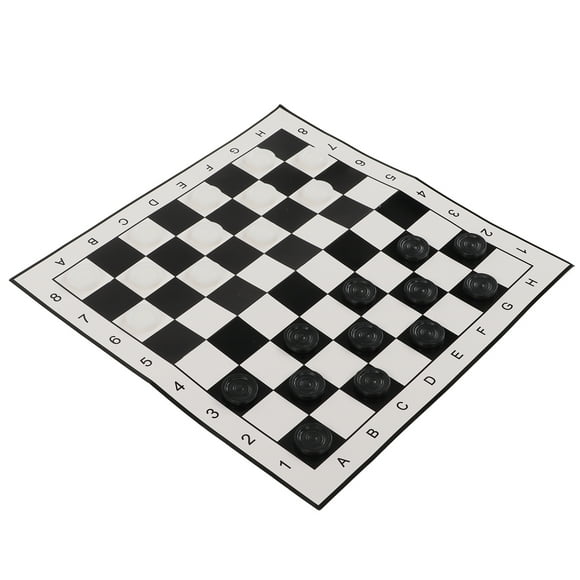 Juego de Ajedrez y Damas OTVIAP 2 En 1 Tablero Portátil Resistente Al Desgaste 33x33cm