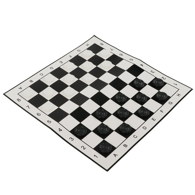Juego de Ajedrez y Damas OTVIAP 2 En 1 Tablero Portátil Resistente Al Desgaste 33x33cm