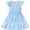 Blue Fish Scale, variant on WIBACKER Toddler and Little Girl Skater Dress Ruffle Sleeve Priness A-line Sundress - 1 Piece Dinosaur