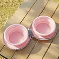 thumbnail image 4 of Foldable Pet Travel Bowl 2 In 1 Silicone Food and Water Feeder With Zipper Ideal Outdoor Hiking Camping Trips Portable Dog Cat Bowl, 4 of 5