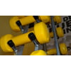 LAMINATED POSTER Fitness Strength Training Yellow Dumbbells Poster Print 24 x 36