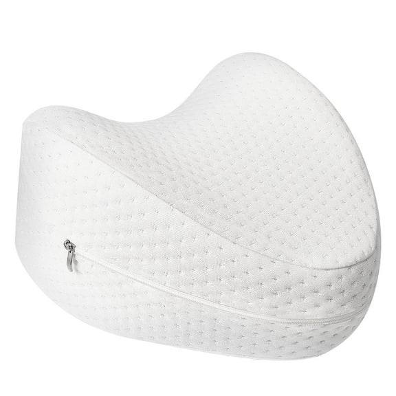 Fosmon Knee Pillow for Side Sleepers, Leg Pillow for Side Sleeping and Back Pain Relief, Memory Foam Orthopedic Contour Pillow with Washable Cover