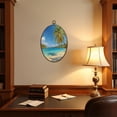 thumbnail image 4 of Canvas Wall Art Bay Thomas Virgin Islands Oval Framed Canvas Prints Vintage Wall Hanging Decor for Home Bathroom Decorations Gift for Mom Women 8.6"x11.4", 4 of 7