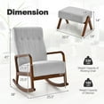 thumbnail image 7 of Amijoy Nursery Rocking Chair w/ Ottoman, Upholstered Rocker Chair w/ Footrest, Stable Rubber Frame & Tufted Backrest, Modern rocking chairs in the living room, 7 of 7
