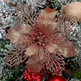 thumbnail image 1 of Adorno de fiesta JanHm flor de Pascua purpurina decoración colgante árbol de Navidad, 1 of 1