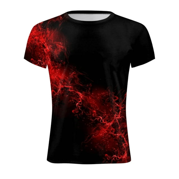 Sngxgn Men's Shirts Short Sleeve Casual Basic Summer Solid T Shirts(Blue,XXXL)