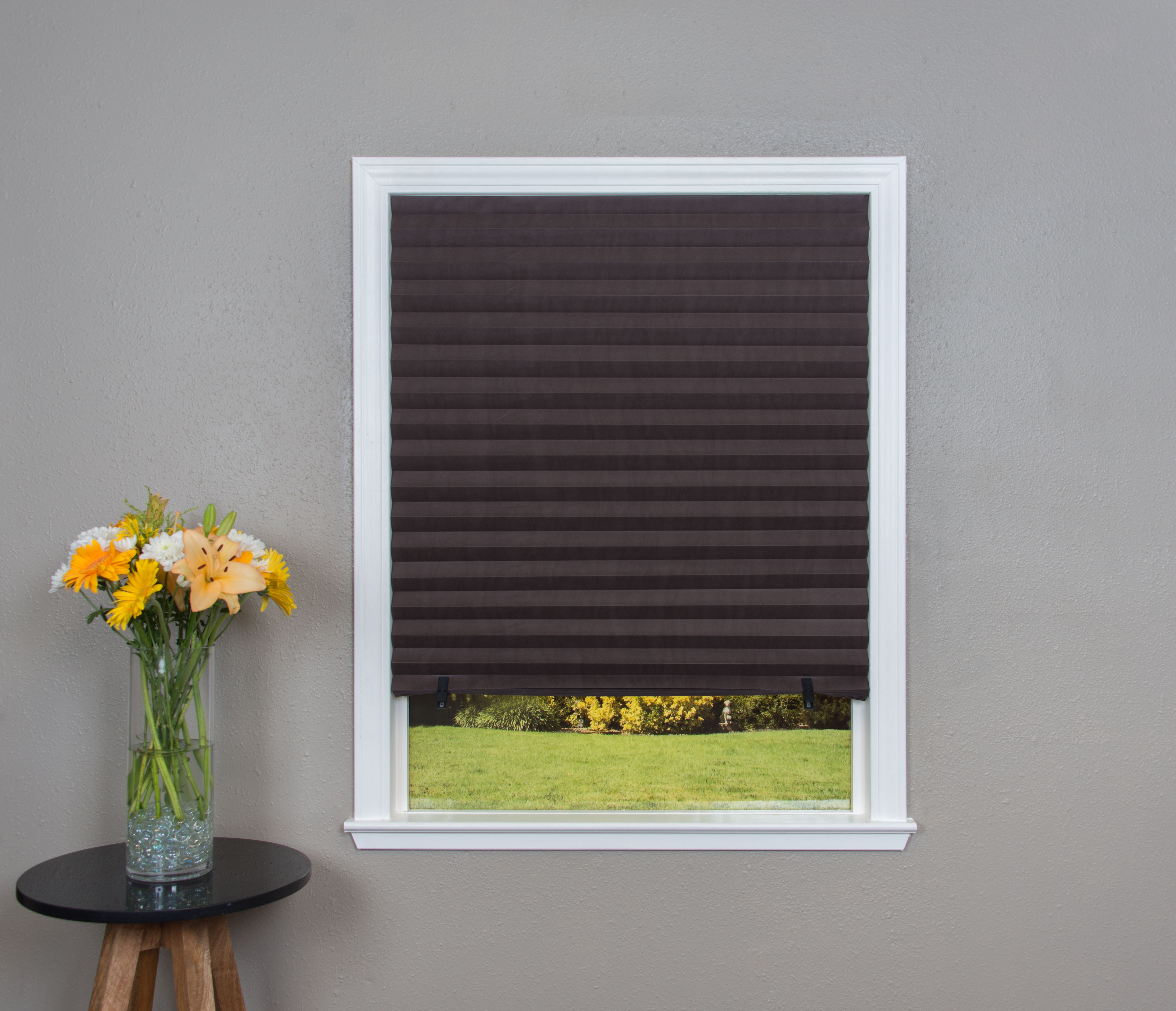 Redi Shade Original Room Darkening Pleated Paper Shade Chocolate, Indoor Use, 48" x 72", 6 Pack