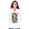 thumbnail image 3 of Betty Boop Sweet Strong Anchor Tattoo Women Plus Size Zipper Hoodie Brisco Brands 2X, 3 of 5