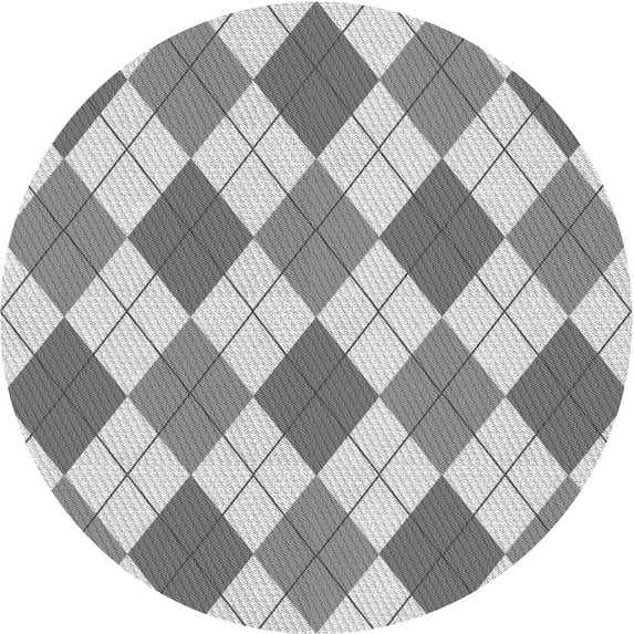 Ahgly Company Machine Washable Indoor Square Transitional Sonic Silver Gray Area Rugs, 3' Square