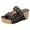 Black, variant on Women's Summer Platform Slides Sandals Comfortable Arch Support Shes Cork Footbed Slip on Casual Beach Wedges Sandal 8.5 Brown