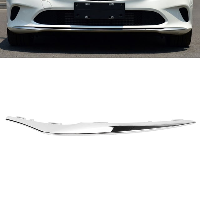 Front Bumper Cover Trim Replacement Chrome, Stylish, Elegant Look for CLA Class C117 Standard Version 2016 to 2019 Made of Premium ABS Material with Precise Fit