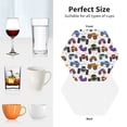 thumbnail image 6 of Naloa Cartoon Monster Trucks1 Leather Coasters for Drinks, Durable Drink Coasters 4 Set for Tabletop Protection, Luxurious Home Décor and Housewarming Gift ( {designName})Hexagon, 6 of 6