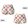 thumbnail image 3 of Sigee Donut Print Women's High Waist Workout Shorts - Squat Proof, Tummy Control, Yoga and Gym Activewear-Medium, 3 of 9