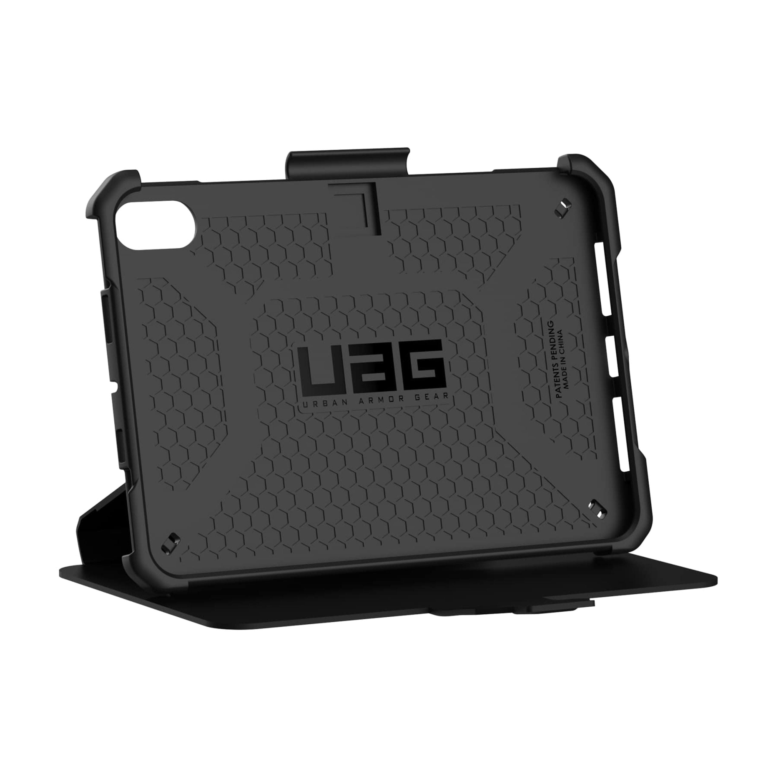 UAG iPad Mini Case (6th Gen, 2021) Rugged Smooth Exterior Material Heavy Duty Multi-Angle Viewing Folio Stand with Pencil Holder Metropolis SE Protective Cover, Black
