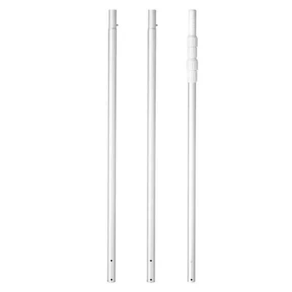 Telescopic Pool Cleaning Pole 3.4 to 15 Ft Adjustable Heavy Duty Professional with 2 Extension Poles for Skimmer Net Brush Vacuum Head