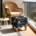 thumbnail image 4 of SCRAWLGOD Abstract Leopard Print Rectangular Ottoman Cover, Storage Ottoman Slipcover Stretch Footrest Stool Covers Breathable Furniture Protectors Spandex Jacquard Fabric, 4 of 7