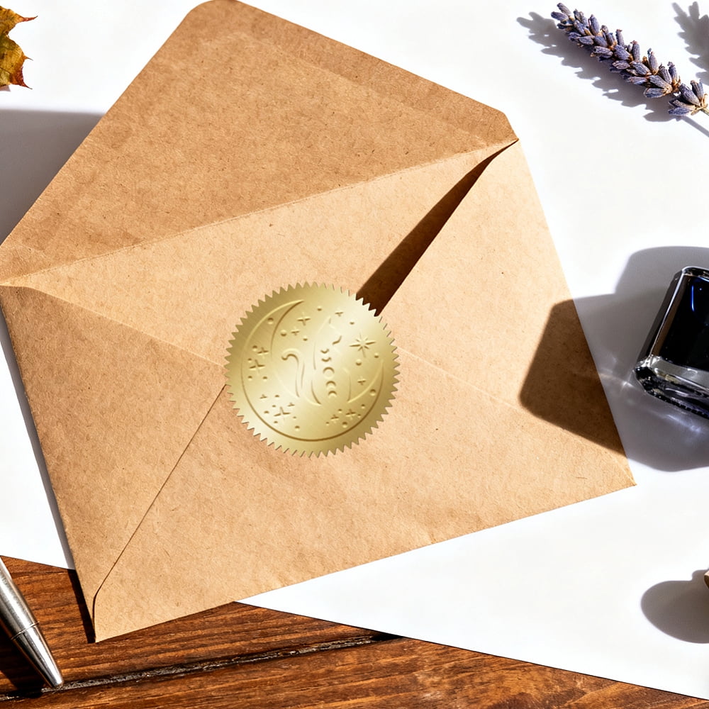Stainless Steel Seal Embosser Hand-Held Embossing Stamp for Books Envelopes Napkins Golden Cat Shape 42mm