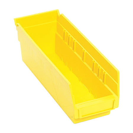 30/Case Yellow Quantum Nesting Plastic Shelf Bin 12" x 6-5/8" x 4" 