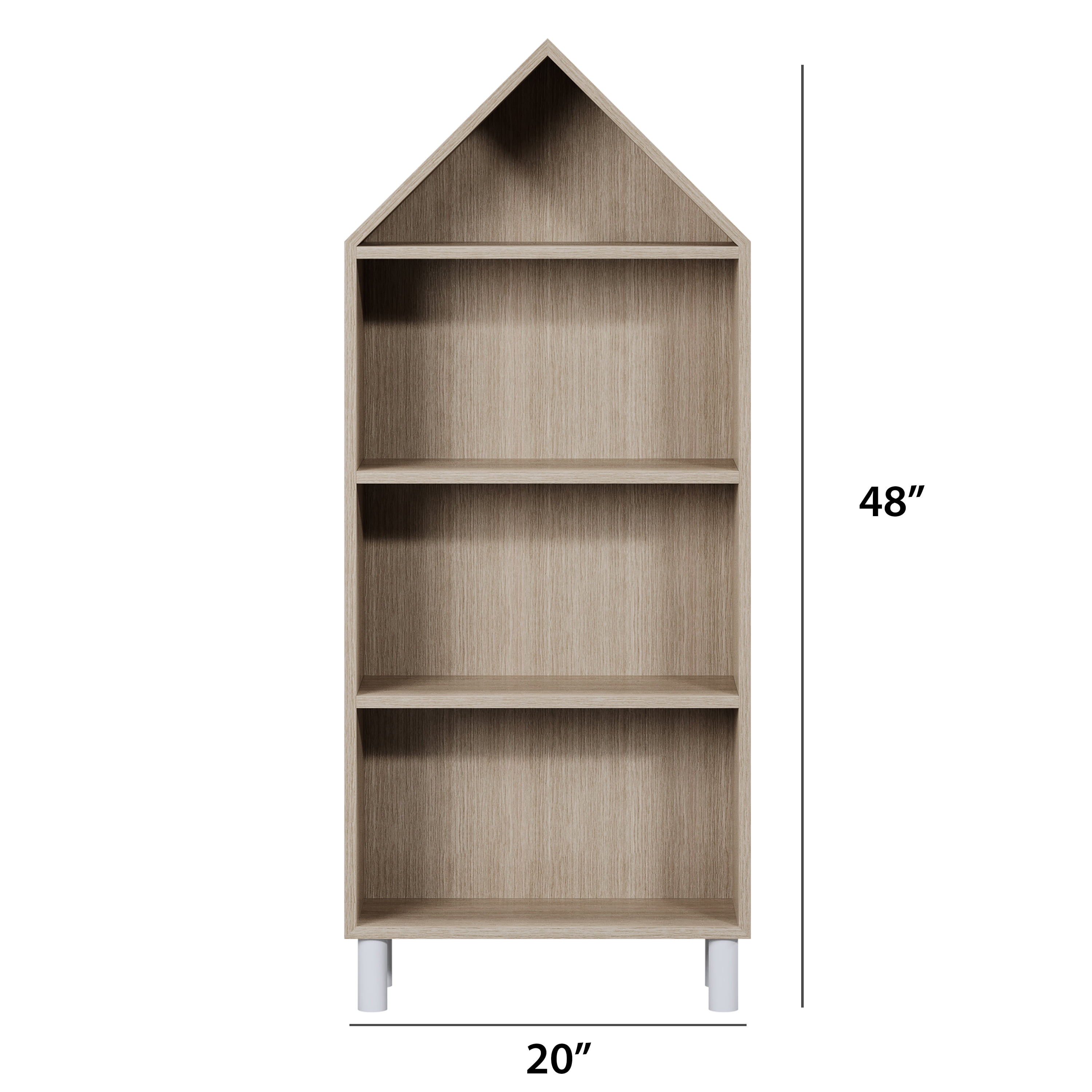 House of Happy, House Shaped Bookshelf, Natural