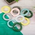thumbnail image 4 of Unique Bargains 10Pack 55mm(2.2-inch) Wood Rings, Natural Smooth Colorful Wood Circles, Pink, 4 of 4