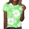 thumbnail image 2 of Neewe Womens Casual Printed Beach Tops Crewneck Short Sleeve T Shirts Fashion Outfits 2025 Spring Summer Shirts, 2 of 4
