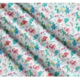 thumbnail image 3 of Soimoi White Cotton Cambric Fabric Aster Flower & Dinosaur Kids Fabric Prints By Yard 56 Inch Wide, 3 of 7
